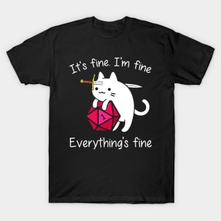 Its Fine Im Fine Everythings Fine Cats T-Shirt